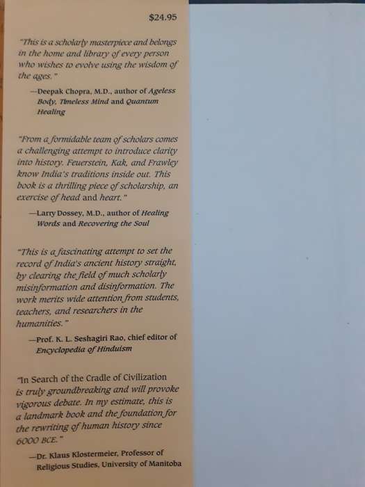 In Search of the Cradle of Civilization ~ Feuerstein / Kak / Frawley