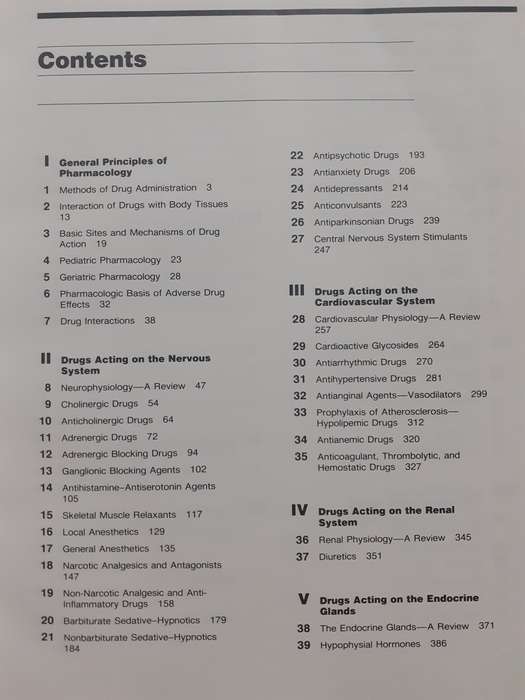 Pharmacology (second edition) ~ Roger T Malseed