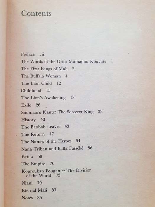 Sundiata an epic of old Mali ~ D T Niane