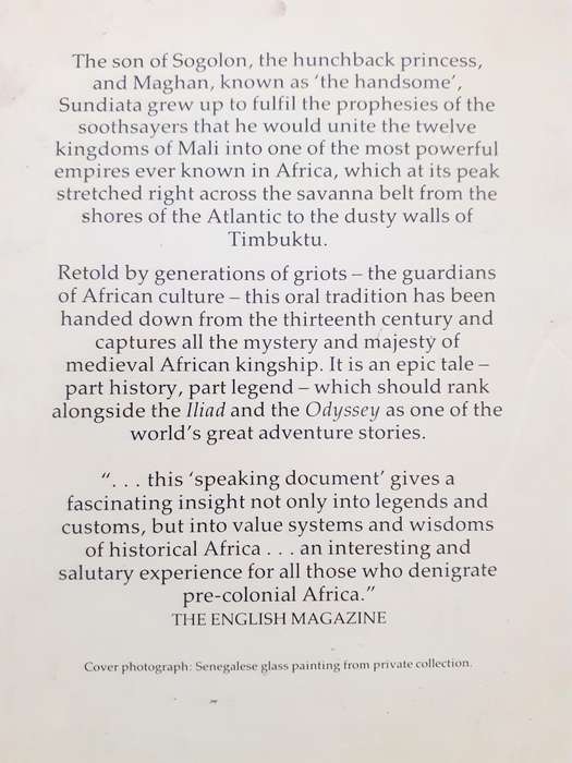 Sundiata an epic of old Mali ~ D T Niane