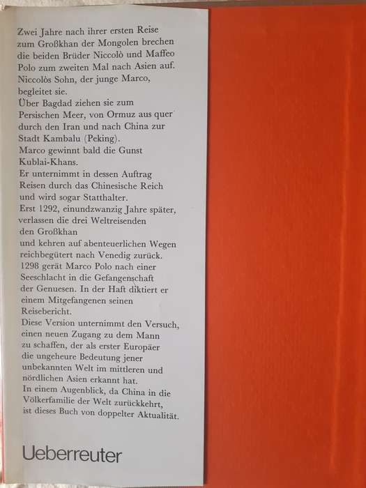 Marco Polo ~ Hermann Schreiber (German language)