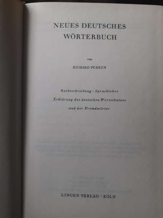 Nuese Deutsches Worterbuch ~ Richard Pekrun