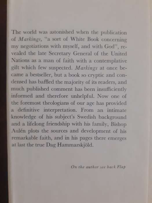 Dag Hammarskjold`s WHITE BOOK ~ Gustaf Aulen