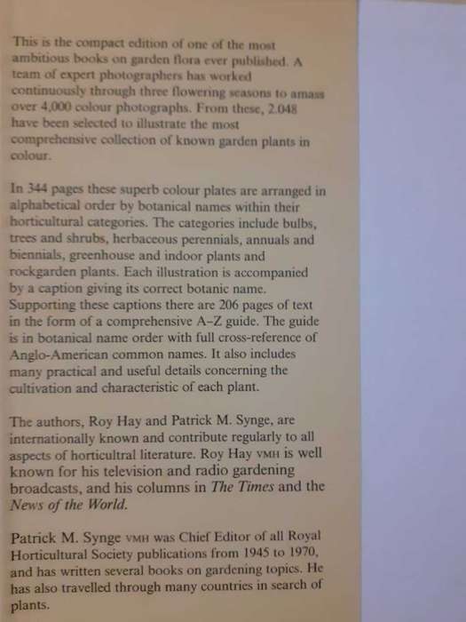 The Colour Dictionary of GARDEN PLANTS ~ THE ROYAL HORTICULTURAL SOCIETY