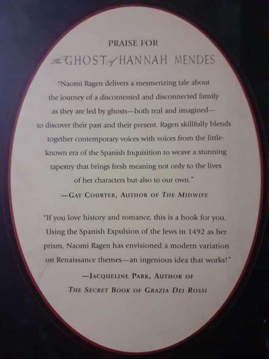 The Ghost of Hannah Mendes ~ Naomi Ragen