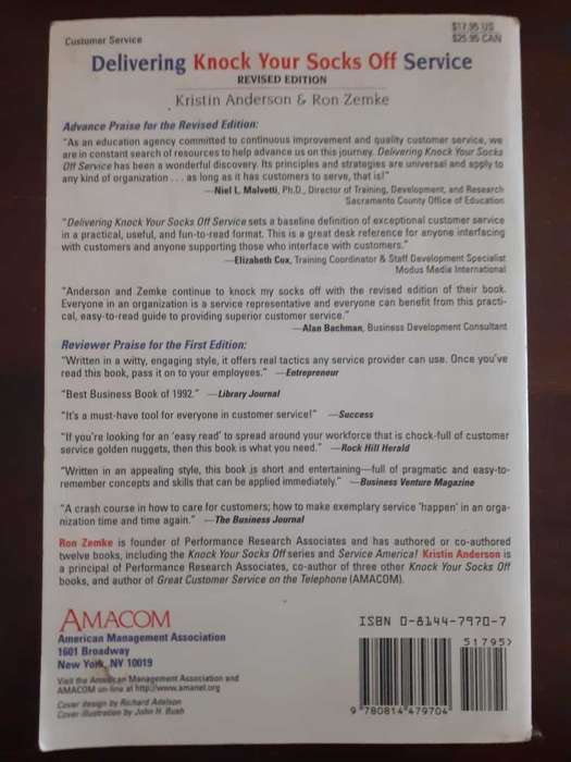 Delivering Knock Your Socks Off Service ~ Anderson / Zemke