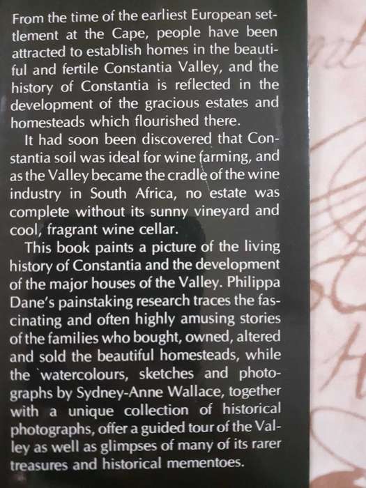 The Great Houses of Constantia ~ Dane / Wallace