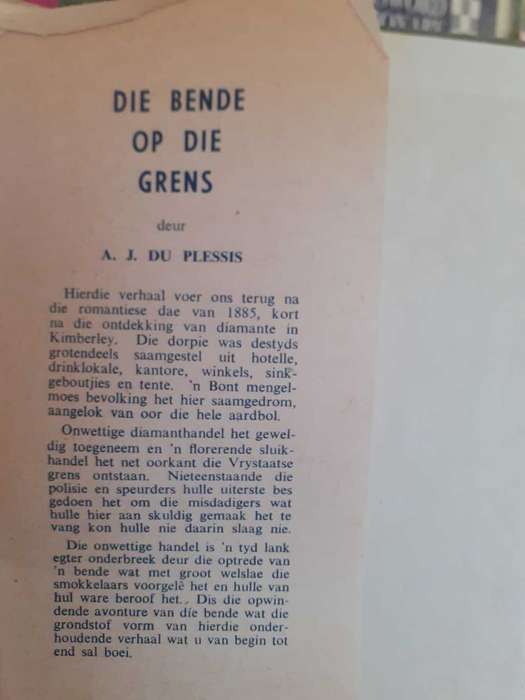 Die Bende op die Grens ~ A J du PLessis