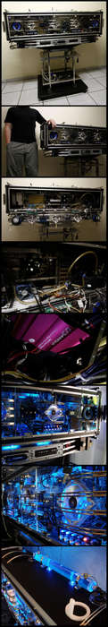 monster dual pc chassis custom safe unique water cooling computer