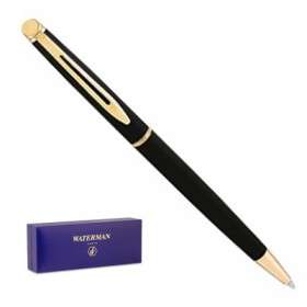 Waterman Hemisphere matte black, Gold trim Ball Pen