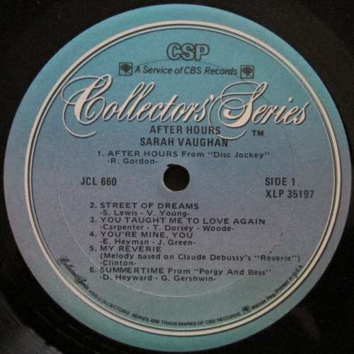 SARAH VAUGHAN  - AFTER HOURS WITH SARAH VAUGHAN (LP/VINYL)