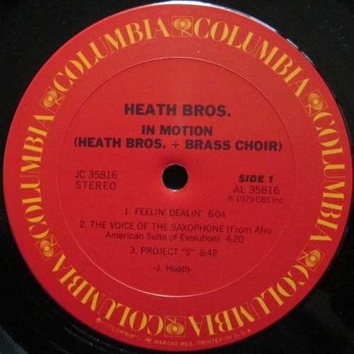 HEATH BROS. - IN MOTION  (LP/VINYL)