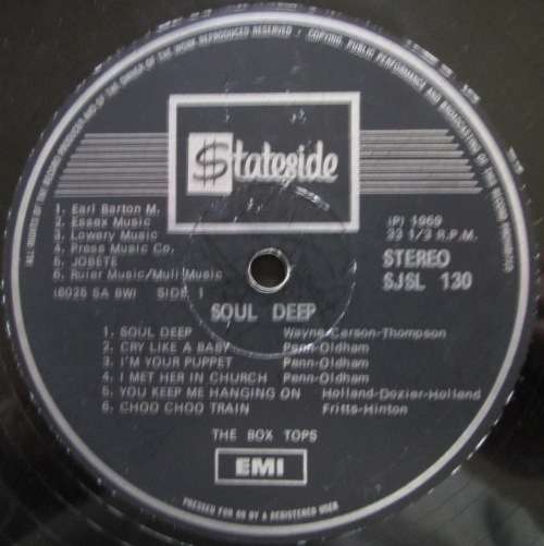 THE BOX TOPS - SOUL DEEP (LP/VINYL)