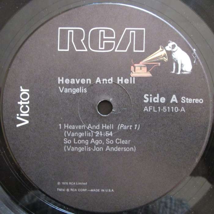 VANGELIS - HEAVEN AND HELL  (LP/VINYL)