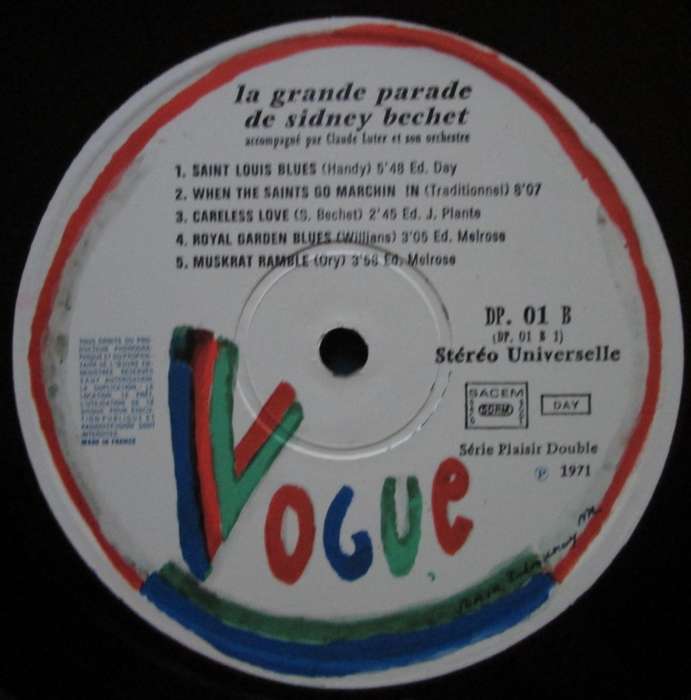 SIDNEY BECHET - LE GRAND PARADE DE SIDNEY BECHET   (2xLP/VINYL)