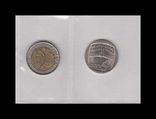2 X COLLECTABLE COIN 1994 PRESIDENTIAL INAUGURATION +SARB 90TH ANNIVERSARY - VF CONDITION