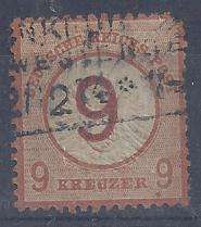 Germany 1874 9 on 9Kr fine used