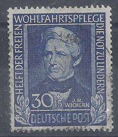 Germany West 1949 30 plus 15 fine used