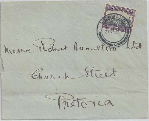 Swaziland 1932 SA 2d used on cover from Mbabane to Pretoria fine