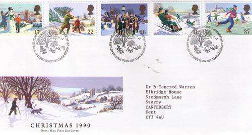 Great Britain 1990 Christmas 1990  Cover