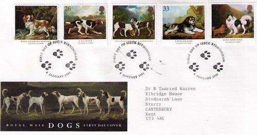 Great Britain 1991 Dogs First Day Cover