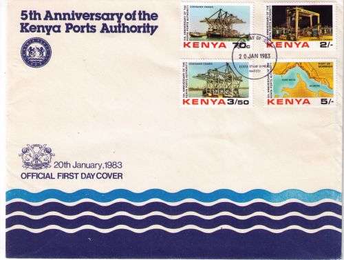 Kenya 1983 5th Anniversary of the Kenya Ports Authority First Day Cover