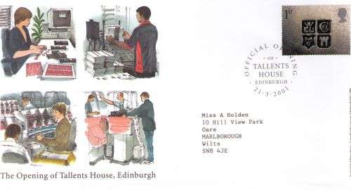 Great Britain 2001The Open of Tallents House, Edinburgh FDC