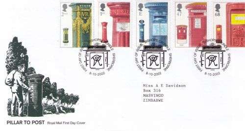 Great Britain 2002 Pillar of Post Royal Mail FDC