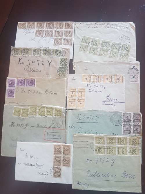 Germany 1920s Inflation period lot of 20 covers plus stamp lot