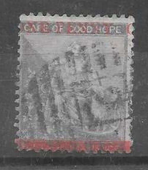 Cape of Good Hope 1874 Surcharge 1d on 6d very fine used