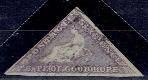 Cape of Good Hope 1863 DLR 6d bright mauve with re-entry in value tablet very fine used