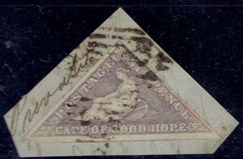 Cape of Good Hope 1855 6d deep rose lilac with good clear margins  very fine used on piece