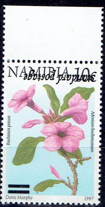 Namibia 2002 Standard Mail on 10c inverted overprint superb unmounted mint