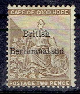 Bechuanaland 1885 COGH 2d pale bistre oveprinted fine mint