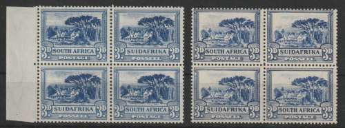 South Africa 1930 Roto Unhyphenated 3d blue upright wmk blk 4 x2 with dot in sky