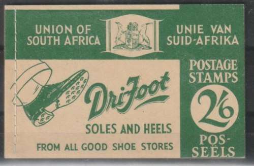 South Africa Booklets 1939 2/6d Drifoot green complete booklet superb very scarce