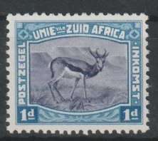 South Africa 1923 Harrison 1d violet  & blue very fine