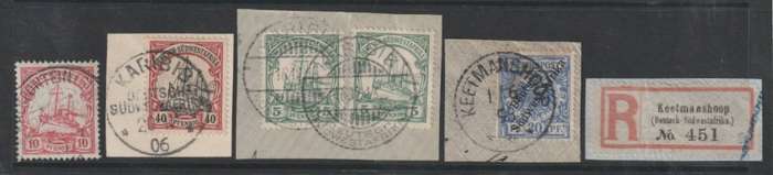 South West Africa 1900`s Postmarks Kalkfontein-Sud, Karibib x2, Keetmanshoop