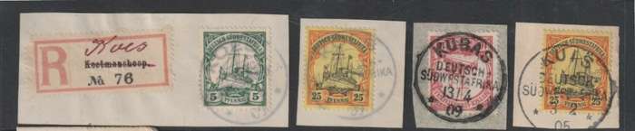 South West Africa 1900`s Postmarks Koes x2, Kubas & Kuis
