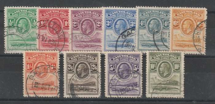 Basutoland 1933 KGV set of 10 fine used