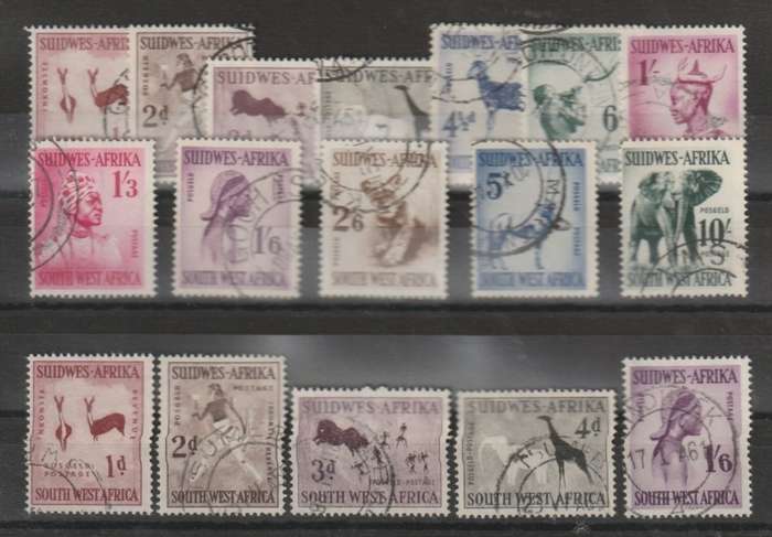 South West Africa 1954 set of 12 and 1960 set of 5 very fine used