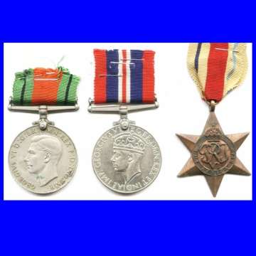 2nd. World War Grouping of 3 Medals.