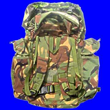 Original British Jungle Camo Haversack - Large - Used by the S.A.S. and other British Units.