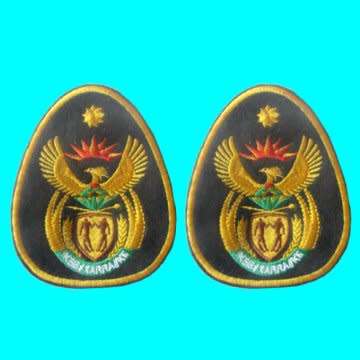 S.A.N.D.F Regimental Sergeant Major Rank Insignia - Pair - Pins Intact.