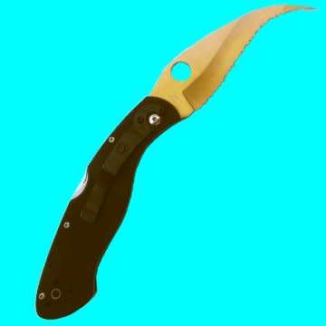 Spyderco VG-10 Seki City Japan Serrated Folding Scout Knife with a 104 mm. Blade and Lock.