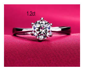 Popular 1.2ct Sim. Diamond Set in 925 Sterling Silver Imported Filled Ring