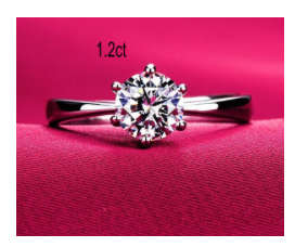 Popular 1.2ct Sim. Diamond Set in 925 Sterling Silver Imported Filled Ring