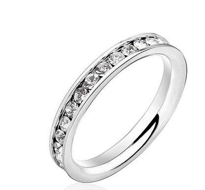 Eternity Diamond Accent Ring # Size 8