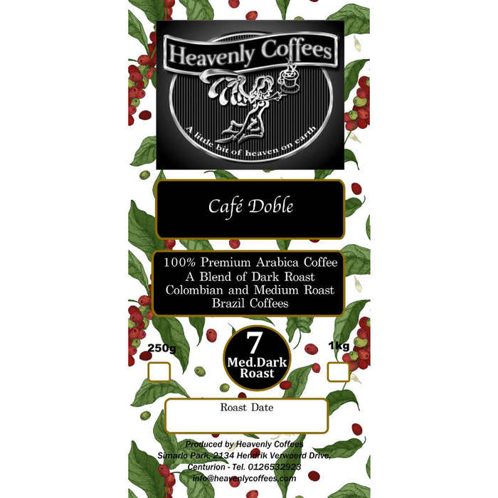 Cafe Doble Medium Dark Roast - 250g Coffee Beans