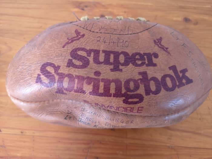 Vintage Super Springbok genuine leather rugby ball
